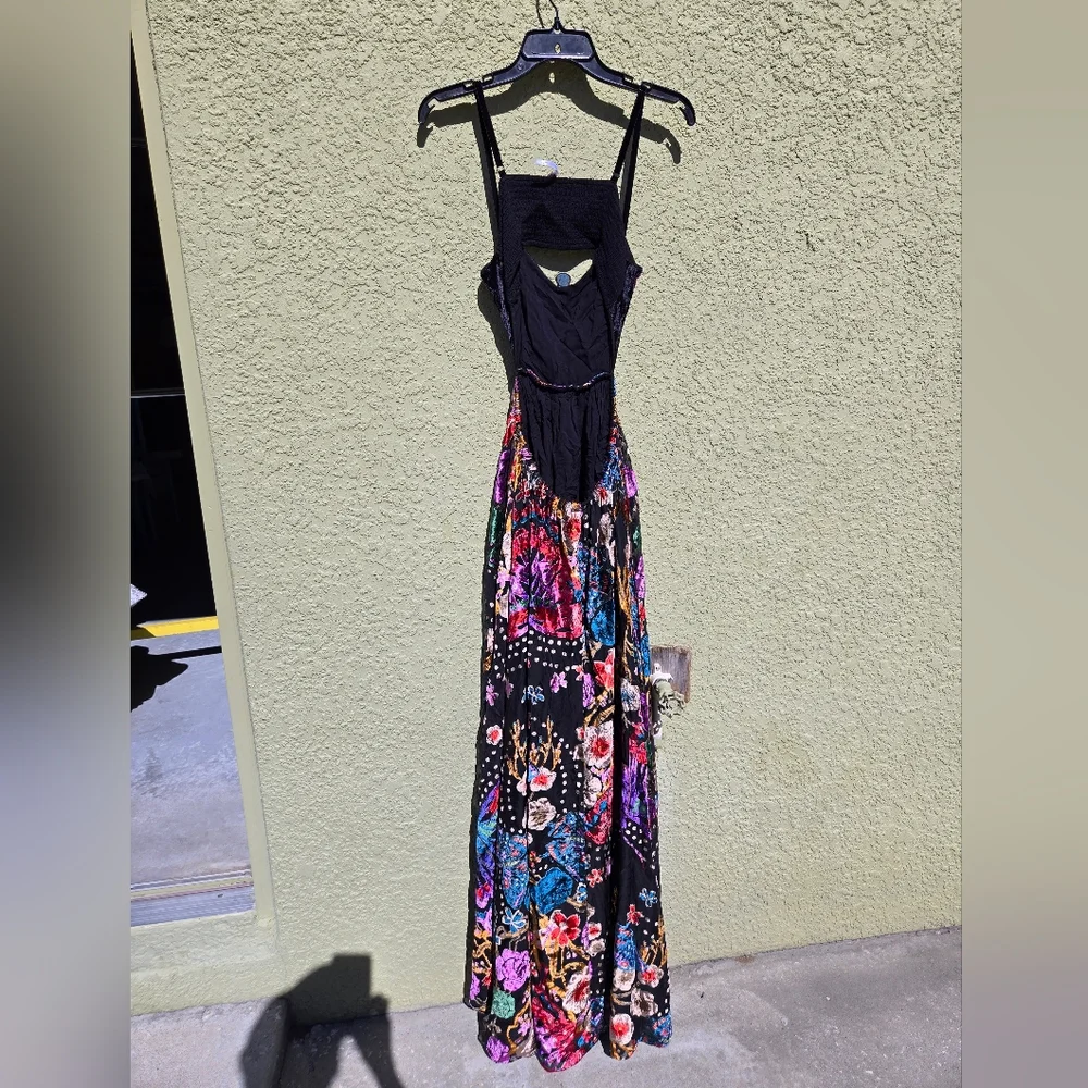 Free People Butterfly Wishes Velvet Maxi Dress - Picture 7 of 8